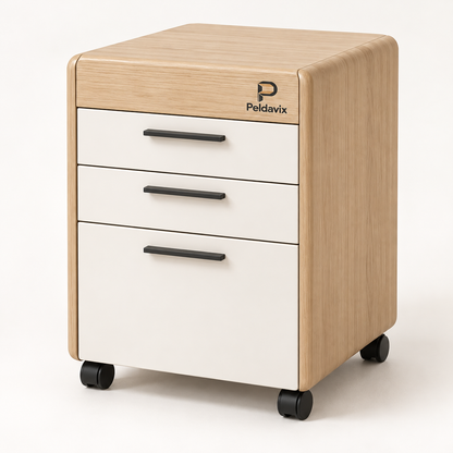 Peldavix Everyday Storage 3-Drawer Rolling File Cabinet