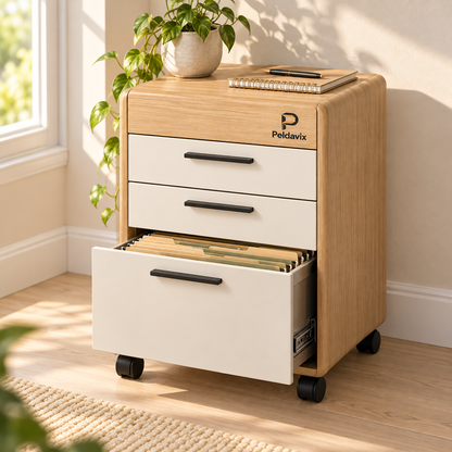 Peldavix Everyday Storage 3-Drawer Rolling File Cabinet