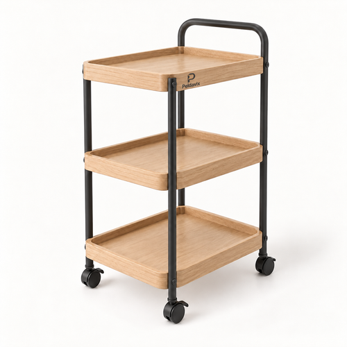 Peldavix SpaceWise Slim 3-Tier Rolling Storage Cart